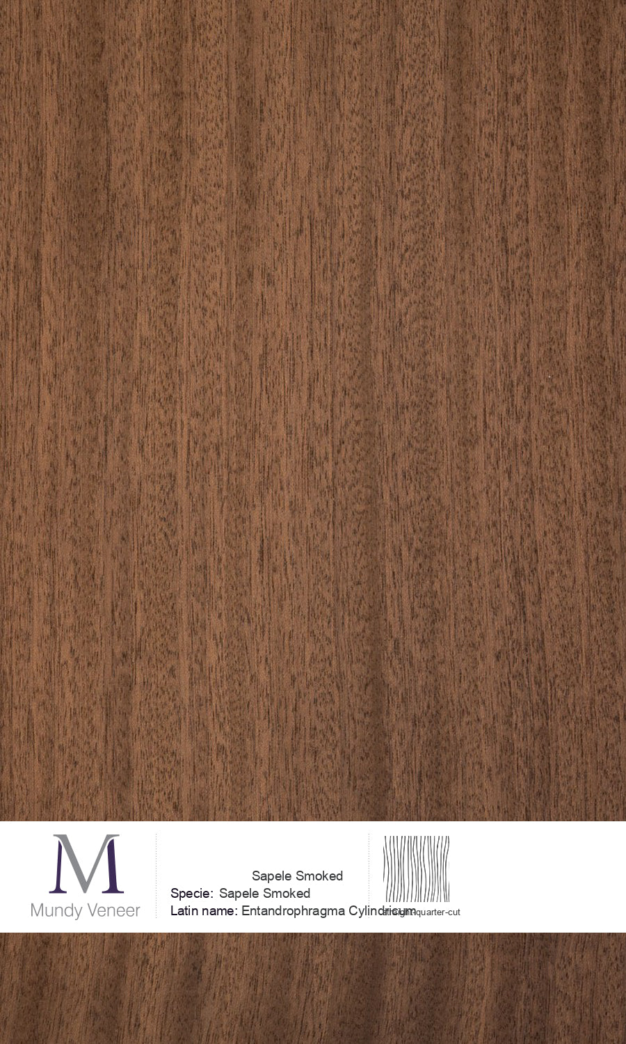 Sapele (Smoked) Wood Veneer | Natural Dyed Premium Veneer | Mundy Veneer